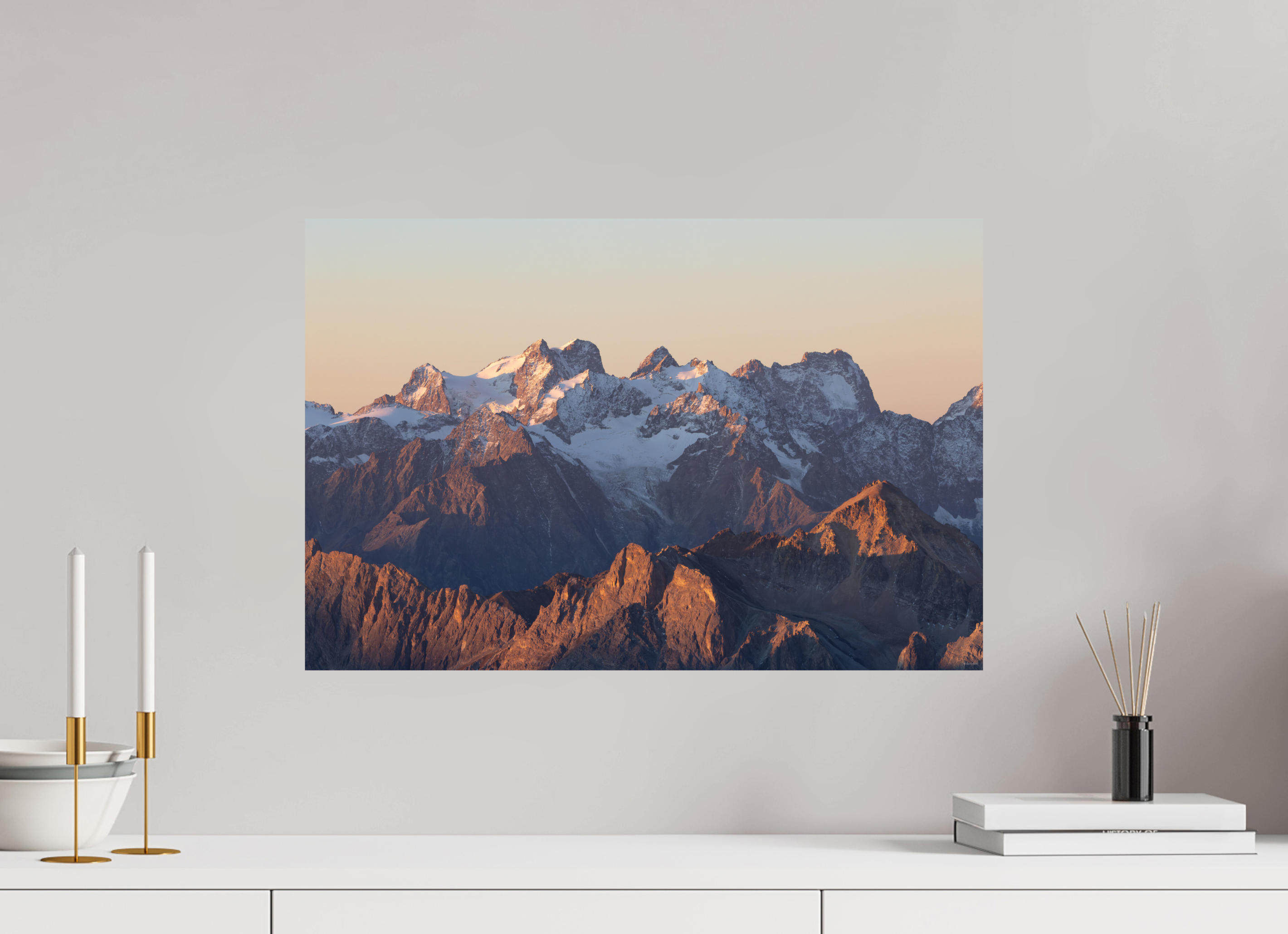 60 x 40 cm, Tirage Fine Art mat Au réveil des crêtes