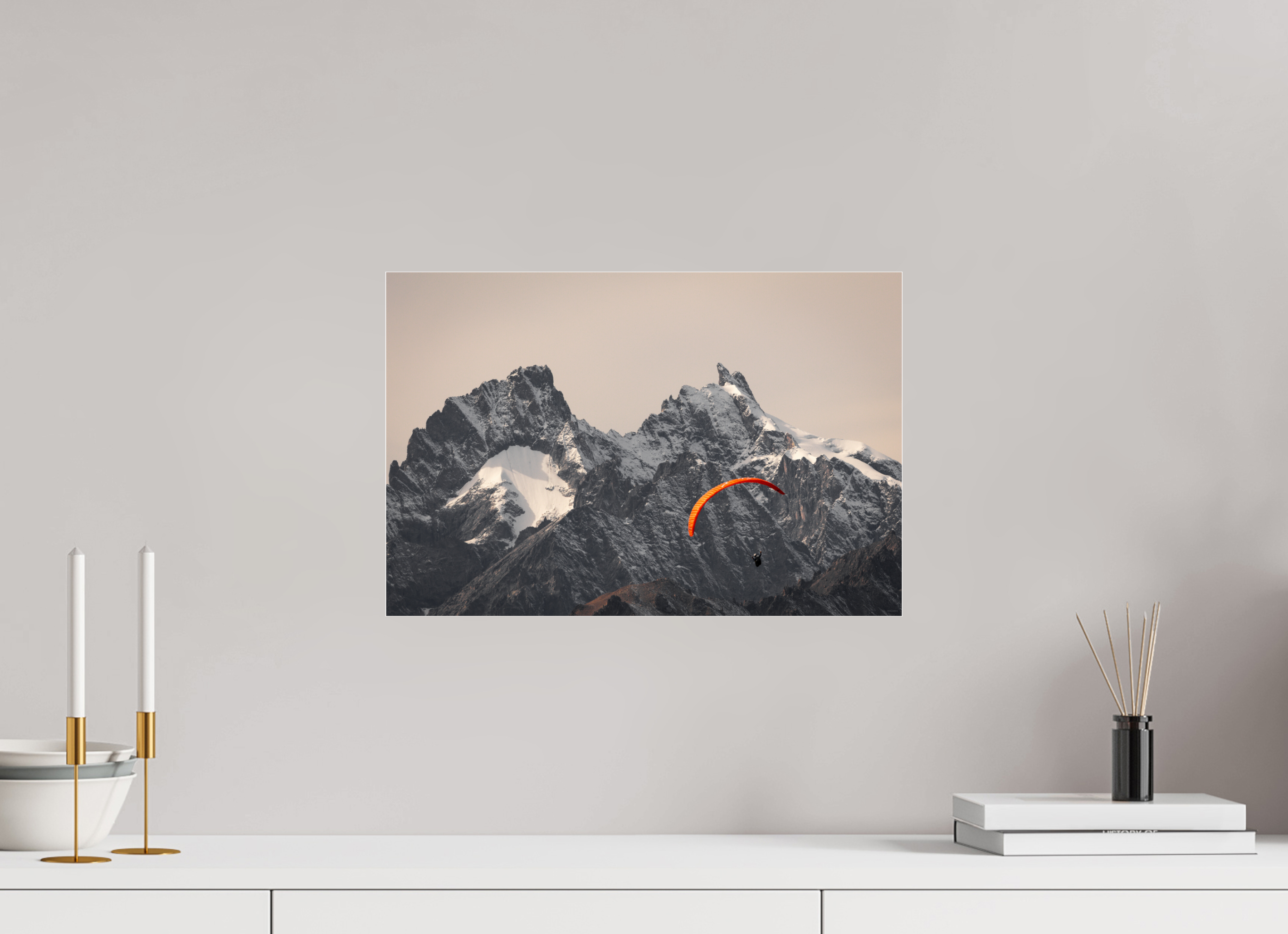 45 x 30 cm, Dibond verre brillant 2mm L'appel de la Meije