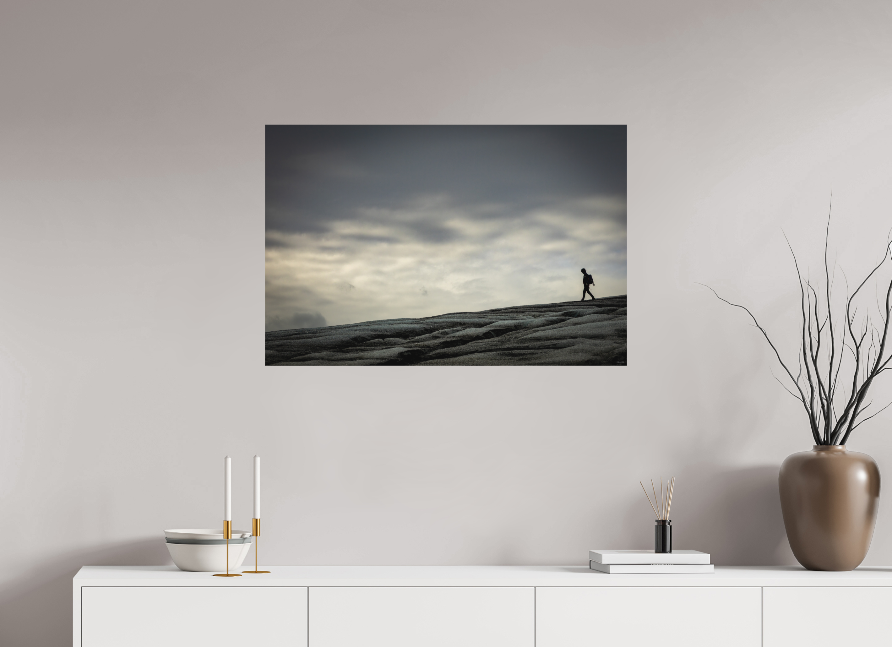 90 x 60 cm, Tirage Fine Art mat Sur son dos