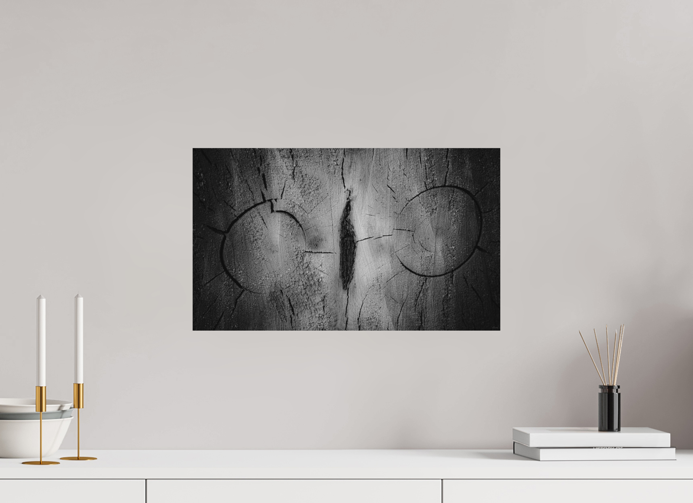 50,6 x 30 cm, Tirage Fine Art mat Double coeur