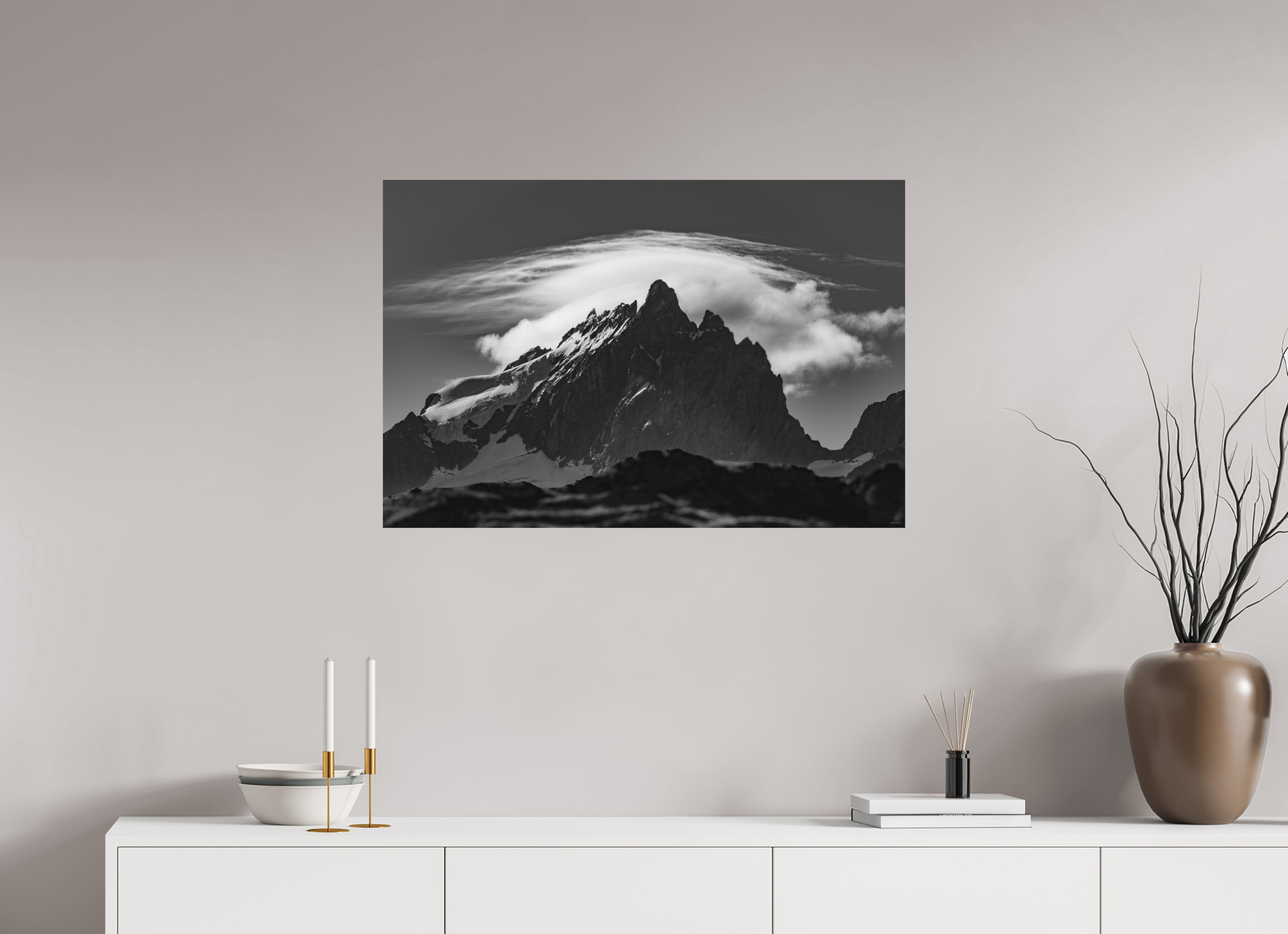 90 x 60 cm, Tirage Fine Art mat Le souffle de Dieu