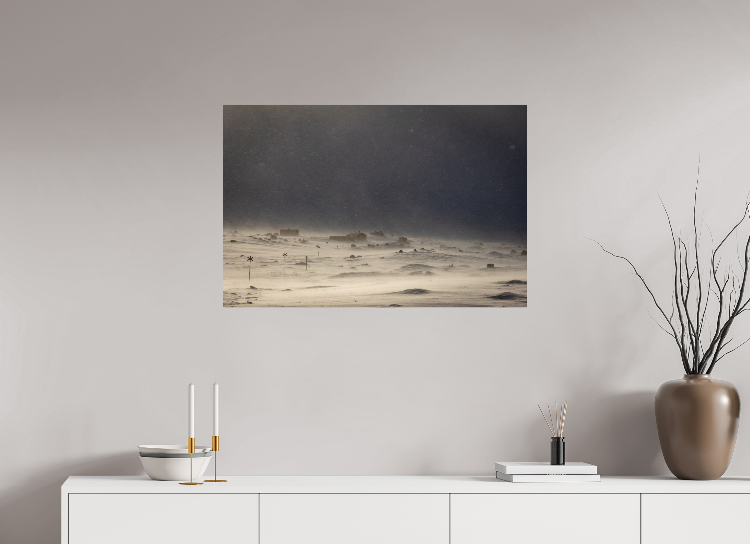 90 x 60 cm, Tirage Fine Art mat Blizzard