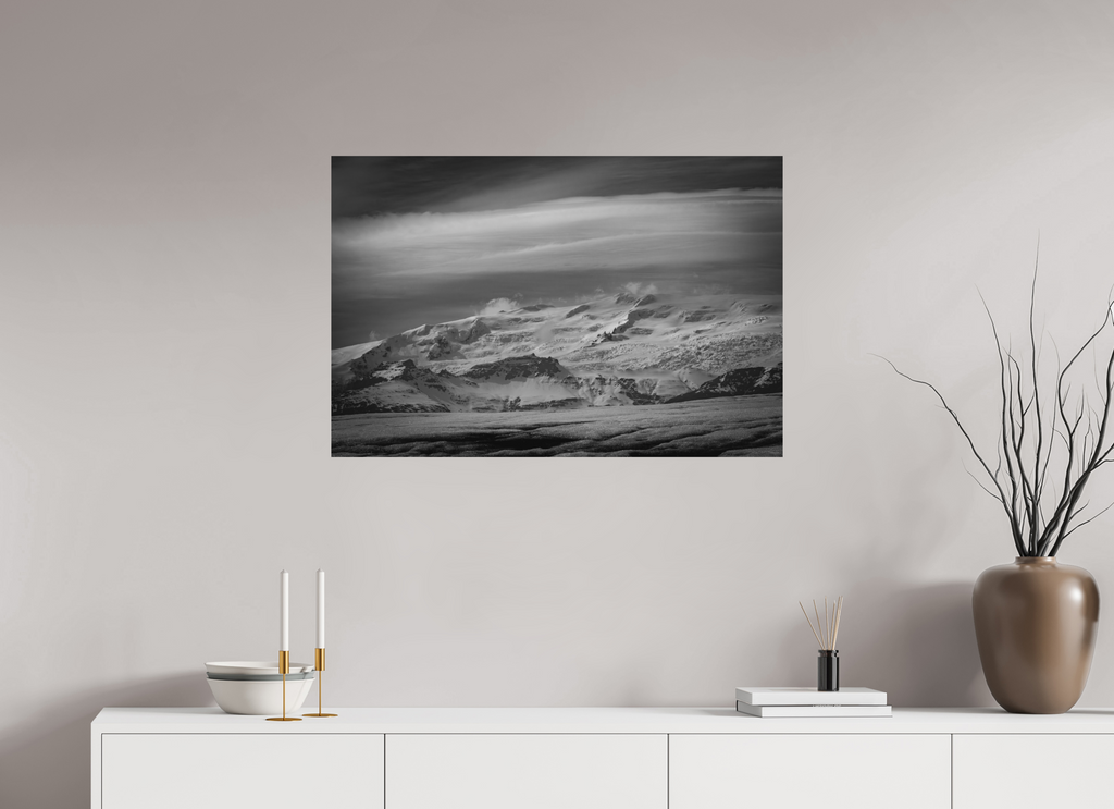 90 x 60 cm, Tirage Fine Art mat Sommet