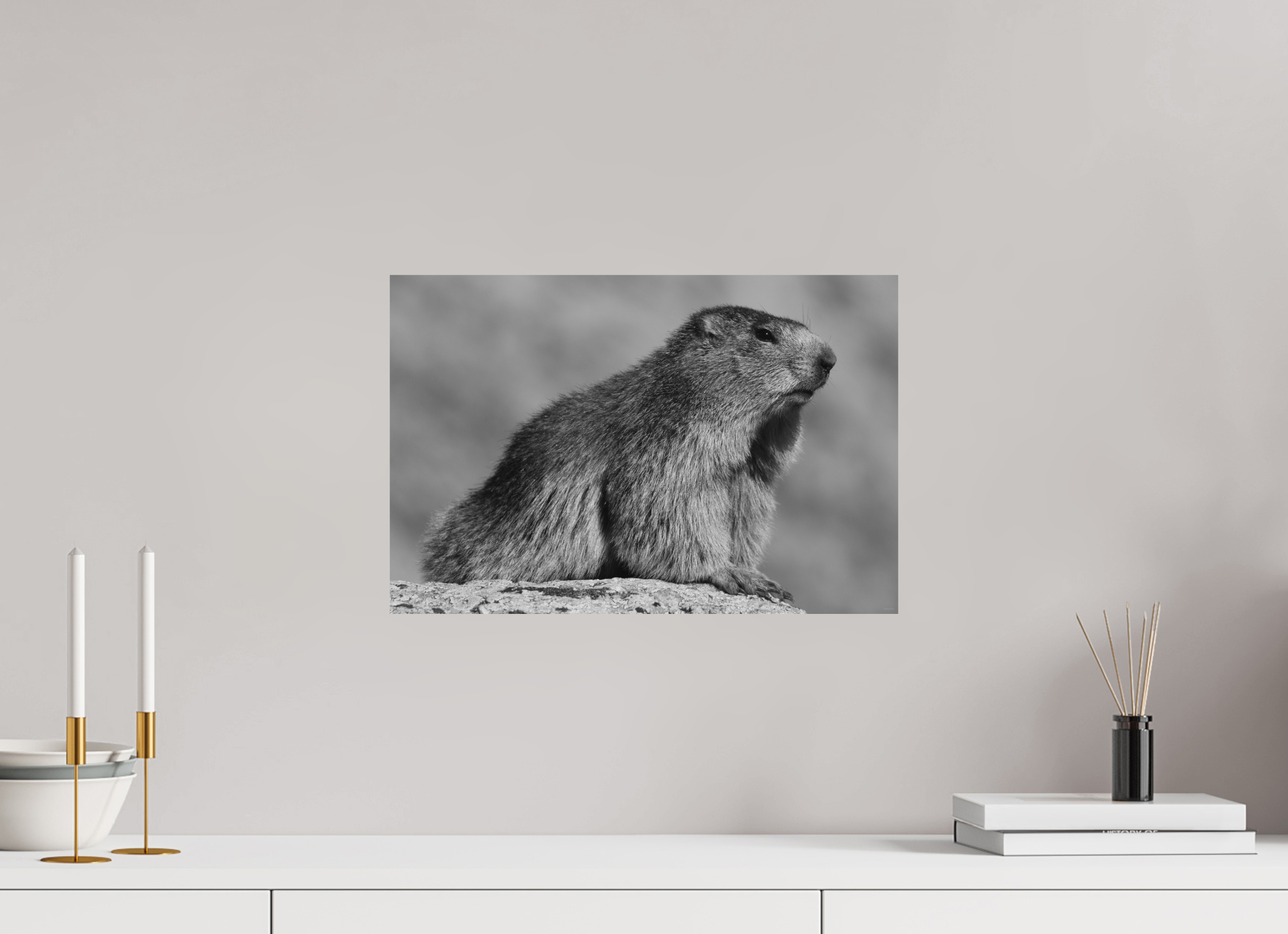 45 x 30 cm, Tirage Fine Art mat Figure alpine (N&B)