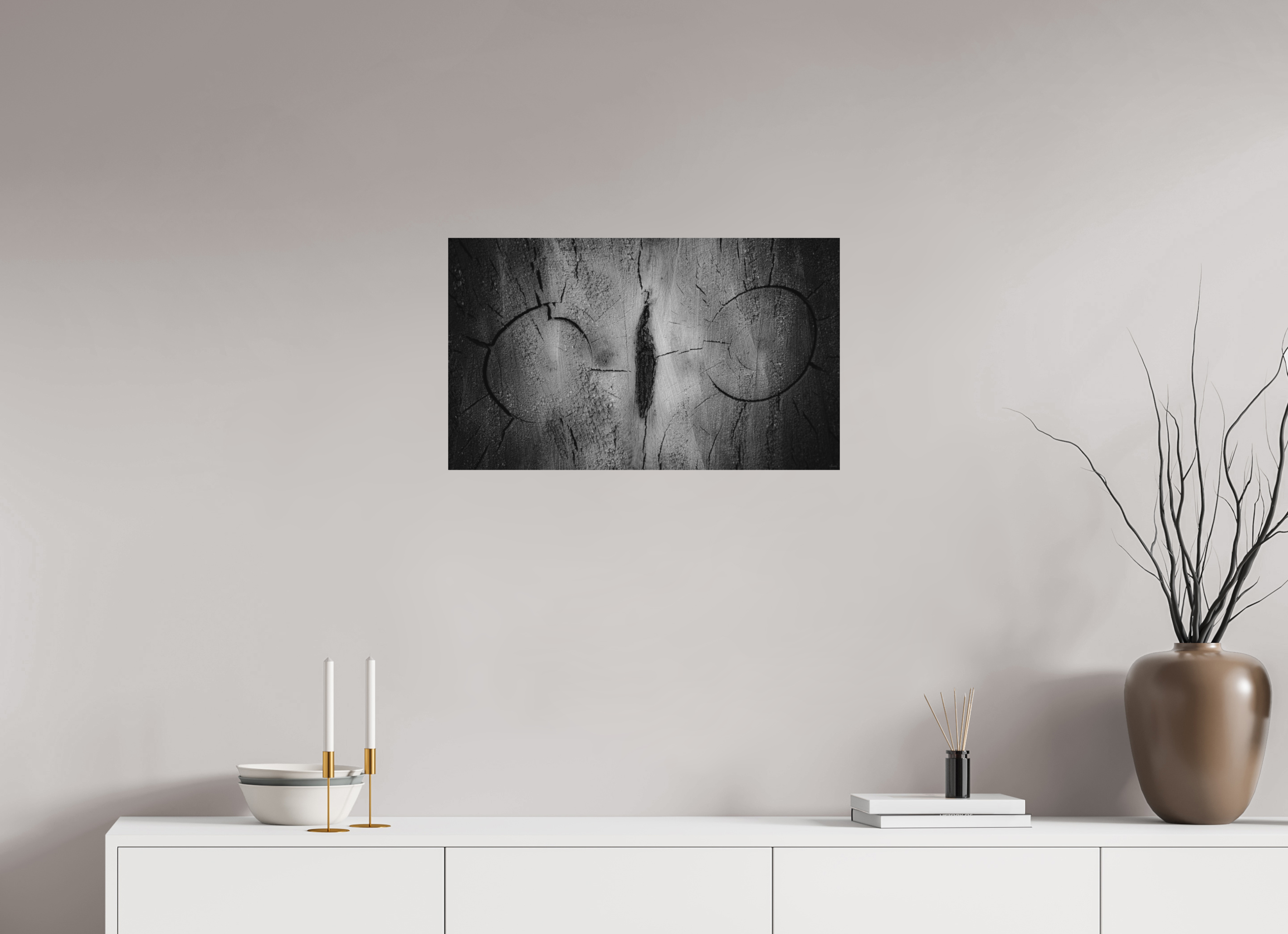 67,5 x 40 cm, Tirage Fine Art mat Double coeur