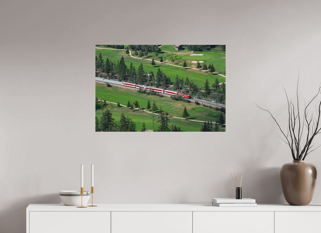 90 x 60 cm, Tirage Fine Art mat Train Suisse