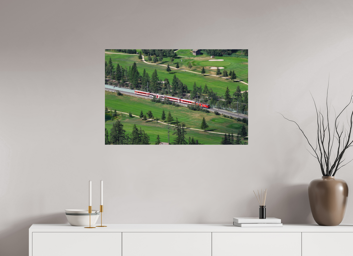90 x 60 cm, Tirage Fine Art mat Train Suisse