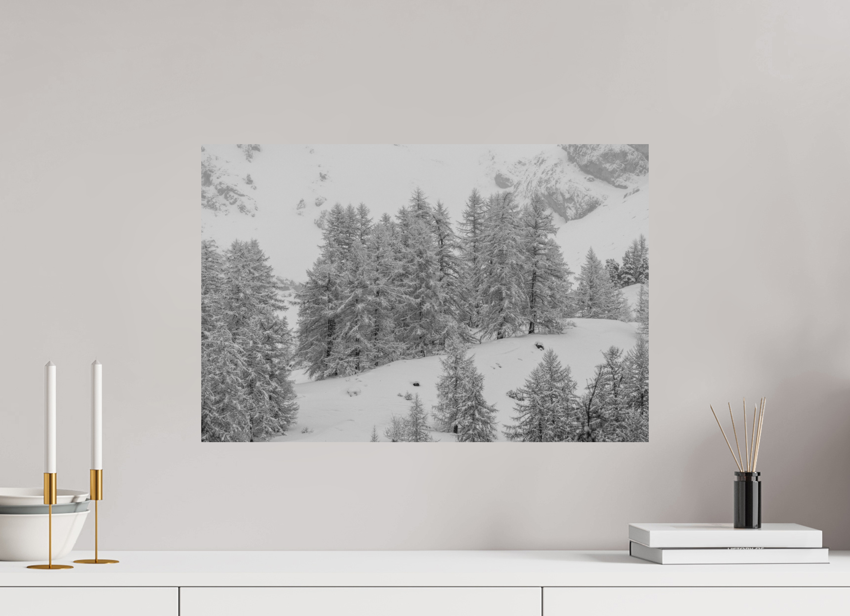 60 x 40 cm, Tirage Fine Art mat Hiver intérieur