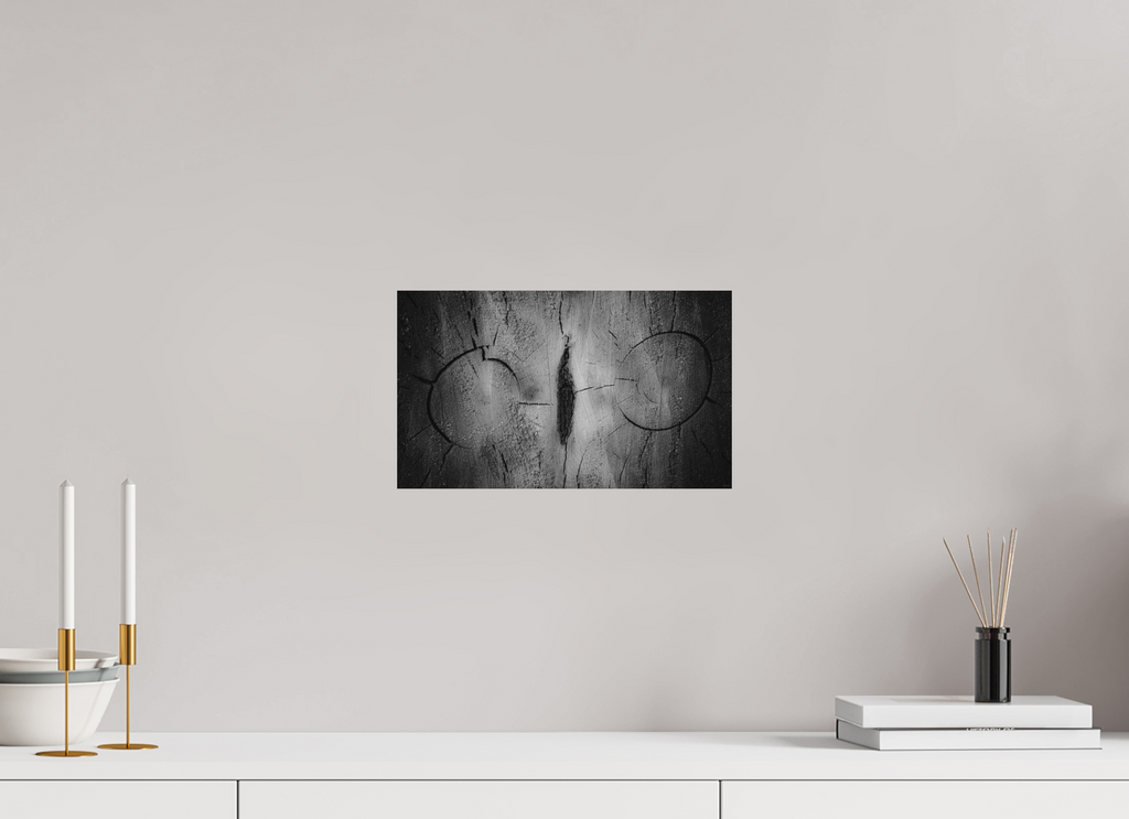 33,8 x 20 cm, Tirage Fine Art mat Double coeur