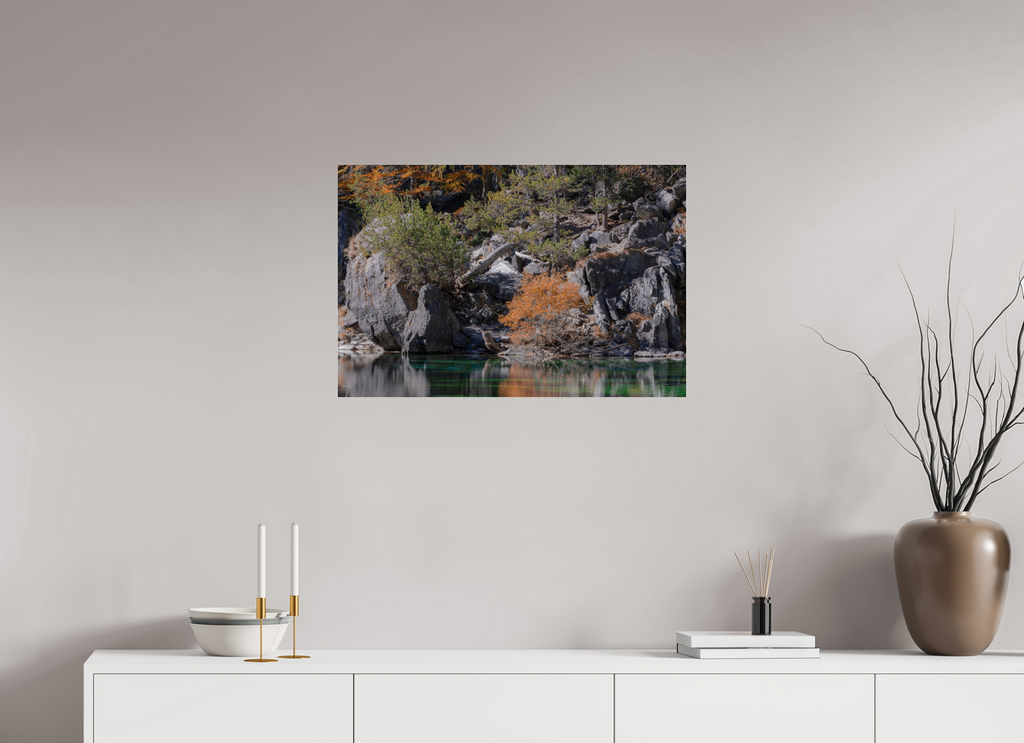 75 x 50 cm, Dibond verre brillant 2mm Sous la surface