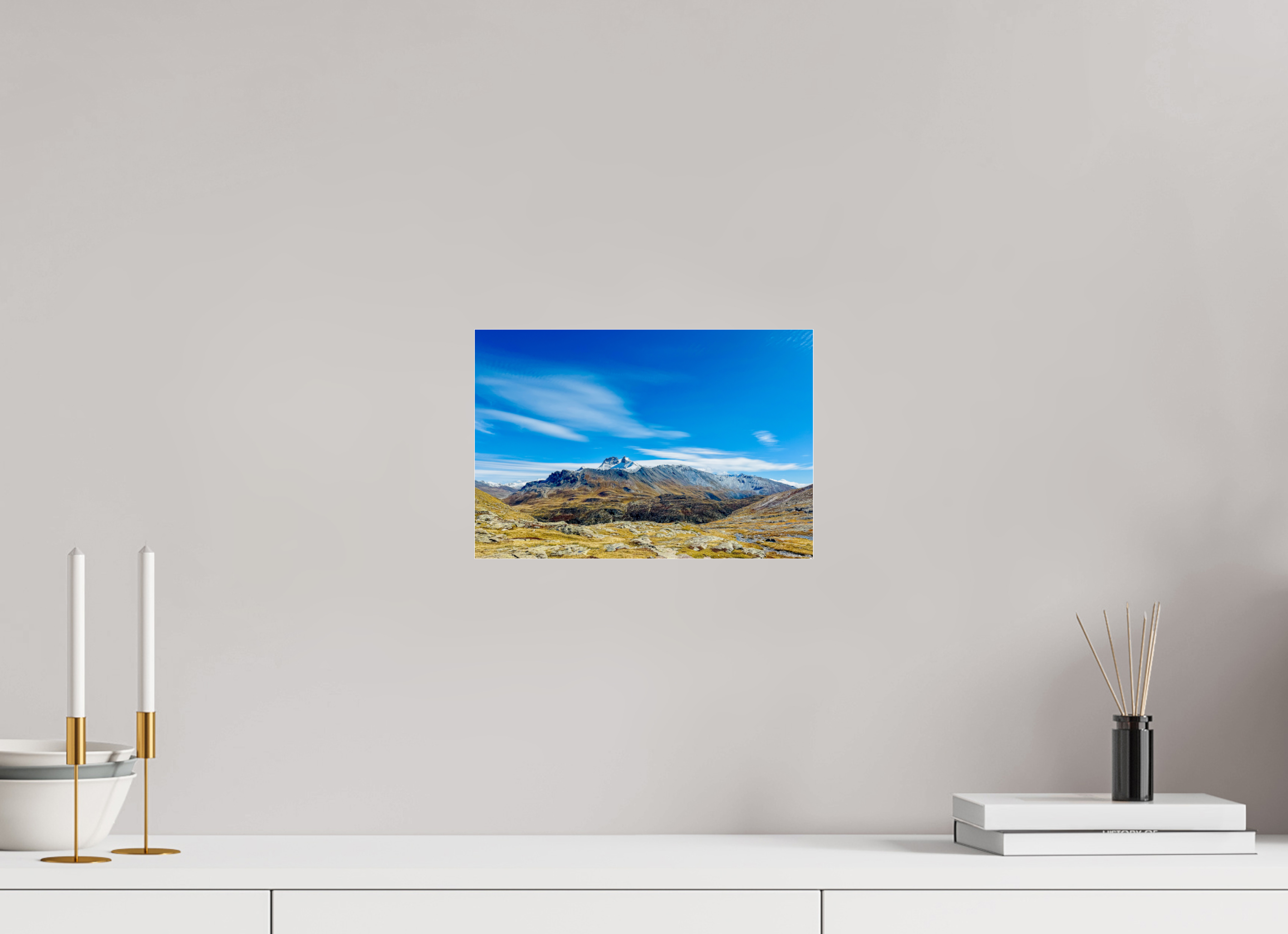 29,5 x 20 cm, Dibond verre brillant 2mm Sous le vent d'altitude