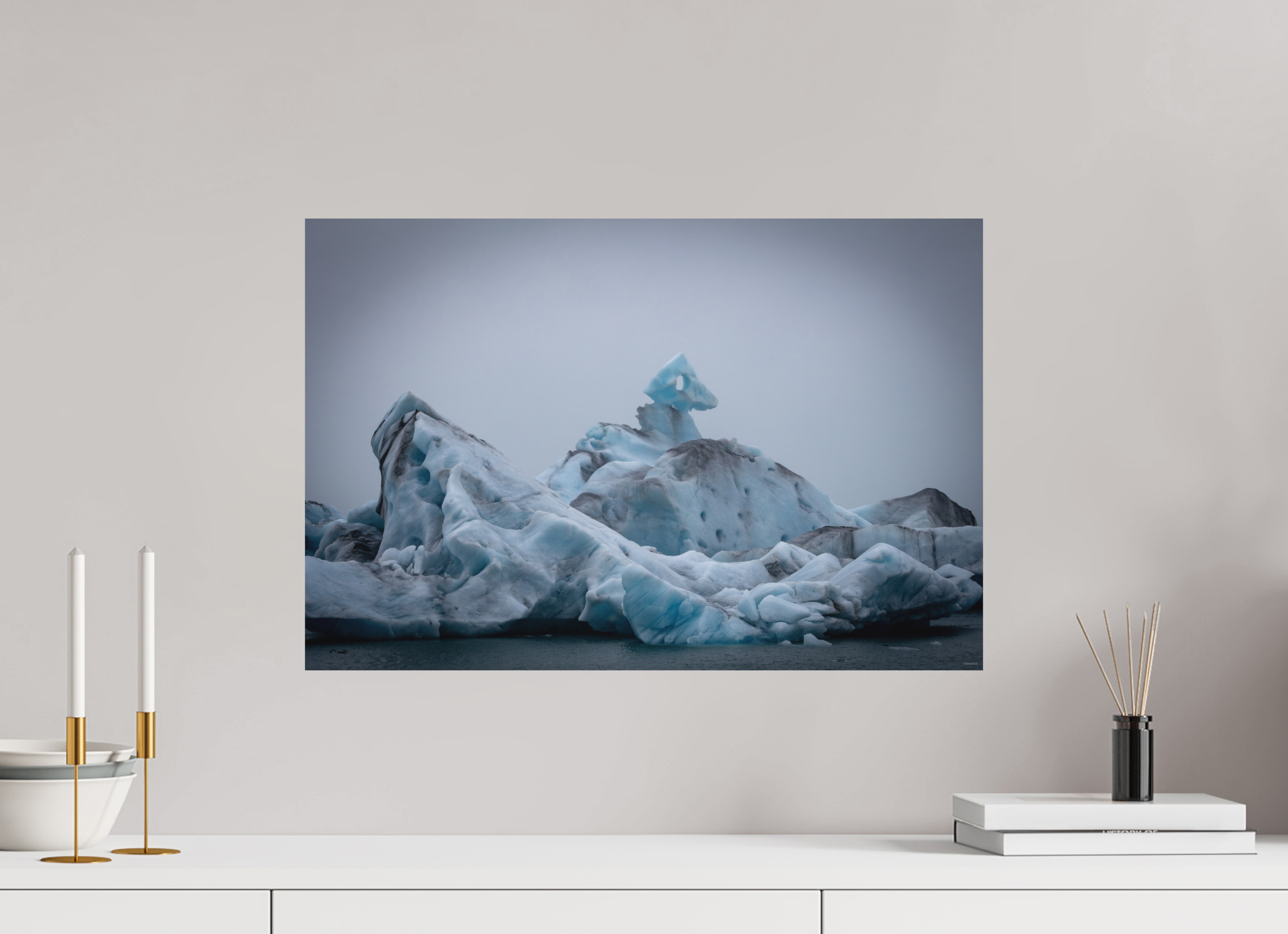 60 x 40 cm, Tirage Fine Art mat Sculpture glaciaire