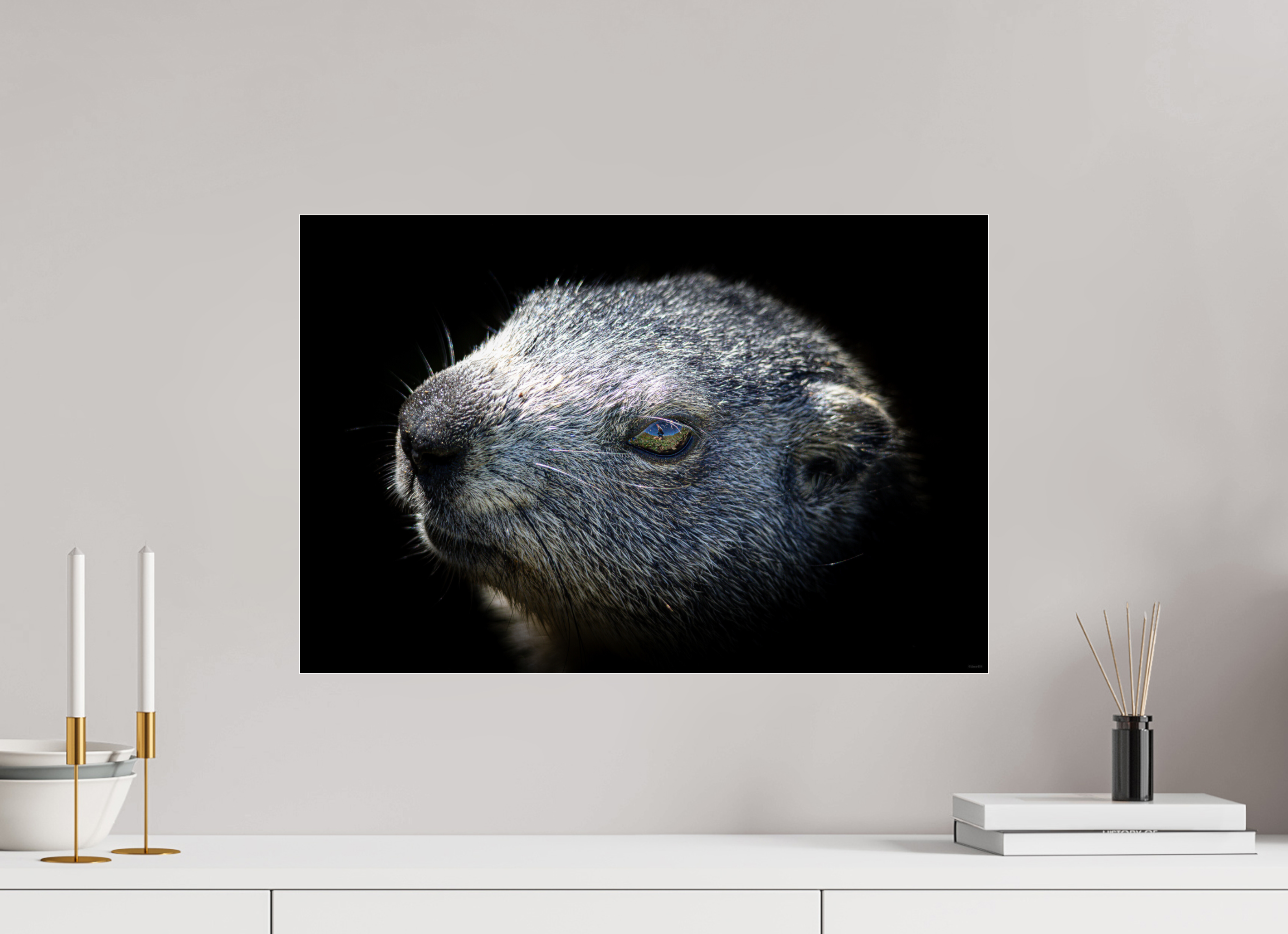 60 x 40 cm, Dibond verre brillant 2mm Regard