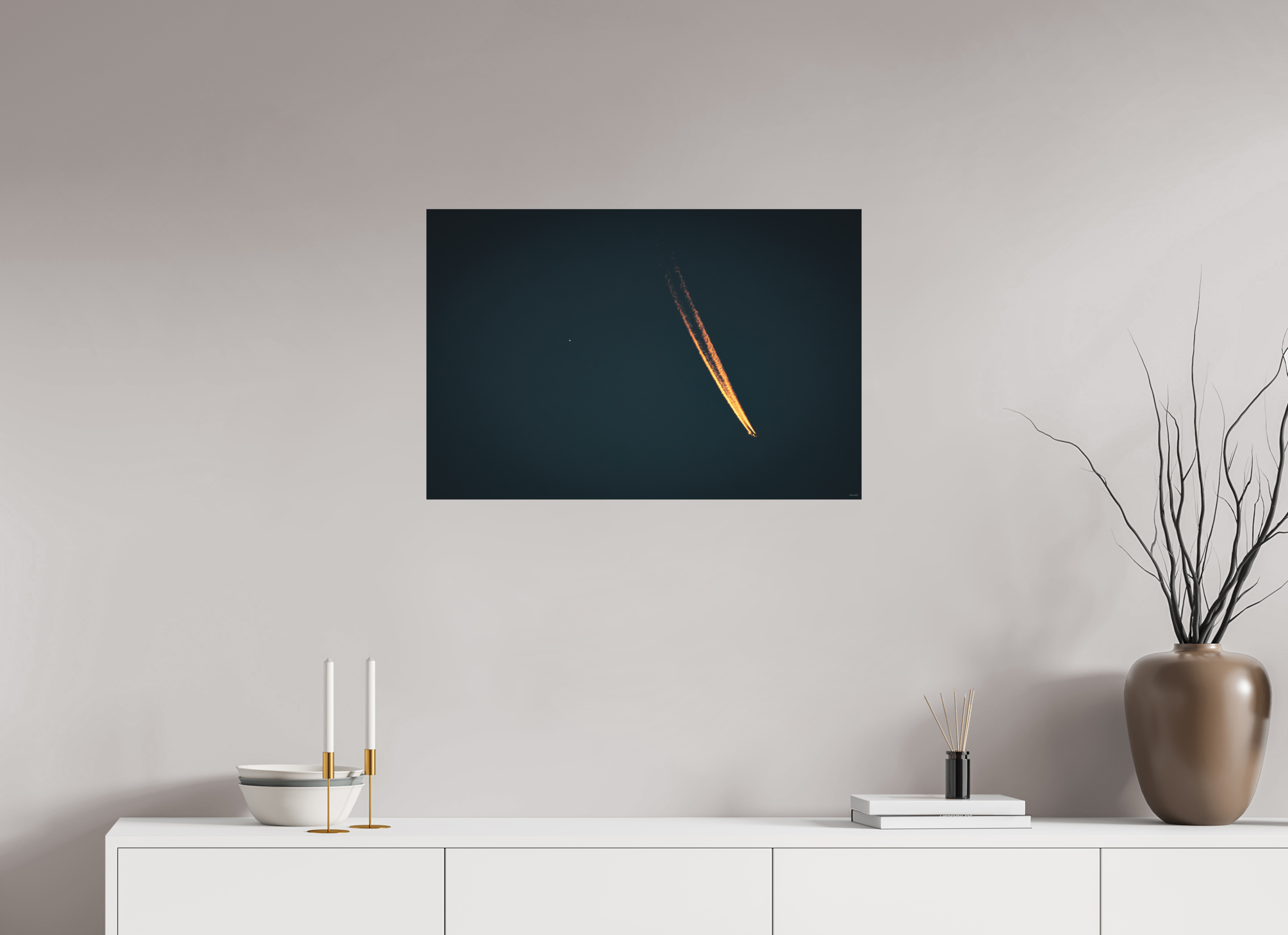 75 x 50 cm, Tirage Fine Art mat Sillage solaire