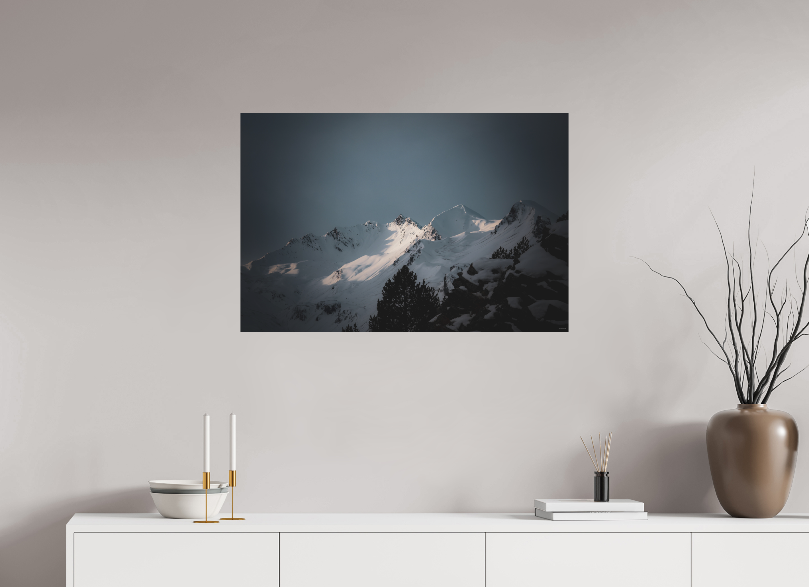 90 x 60 cm, Tirage Fine Art mat Lumière de lune