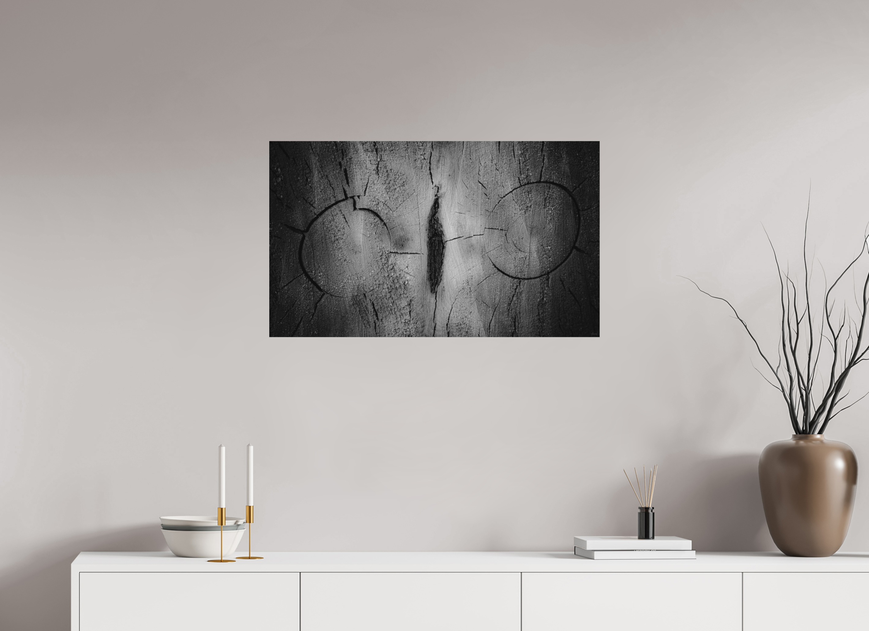 84,4 x 50 cm, Tirage Fine Art mat Double coeur