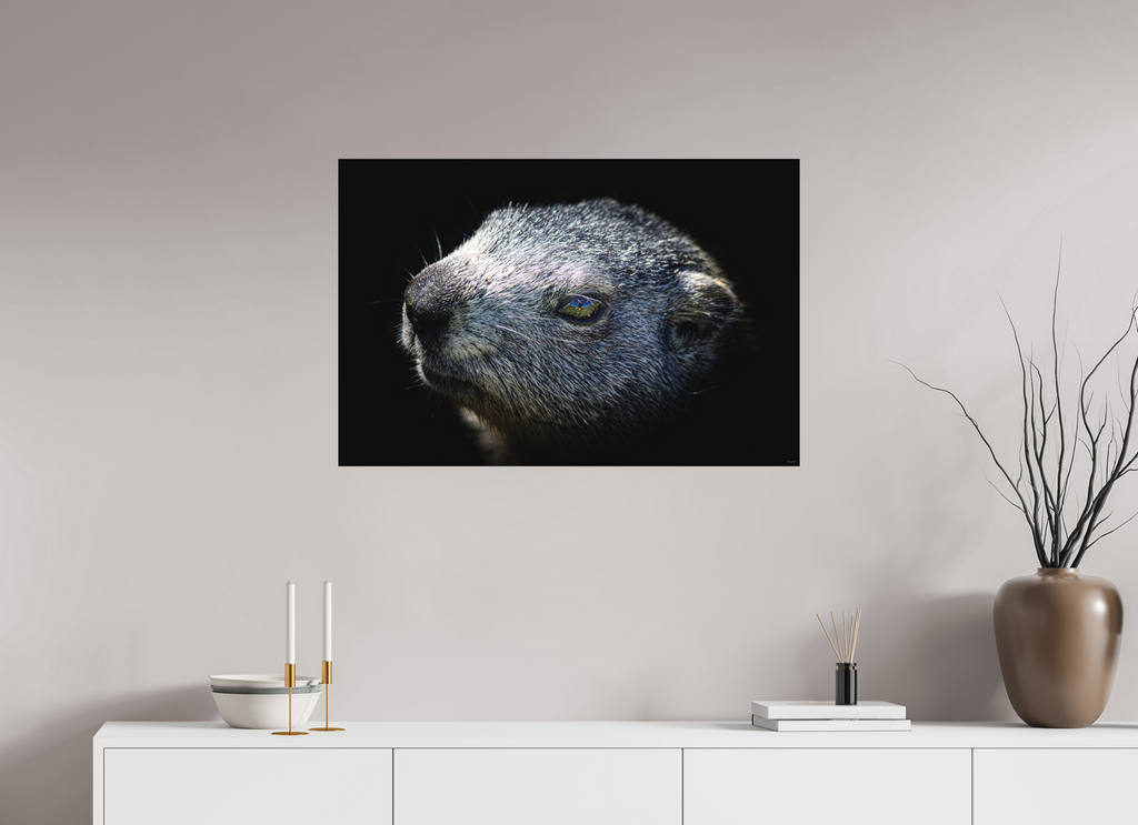 90 x 60 cm, Tirage Fine Art mat Regard miroir (N&B)