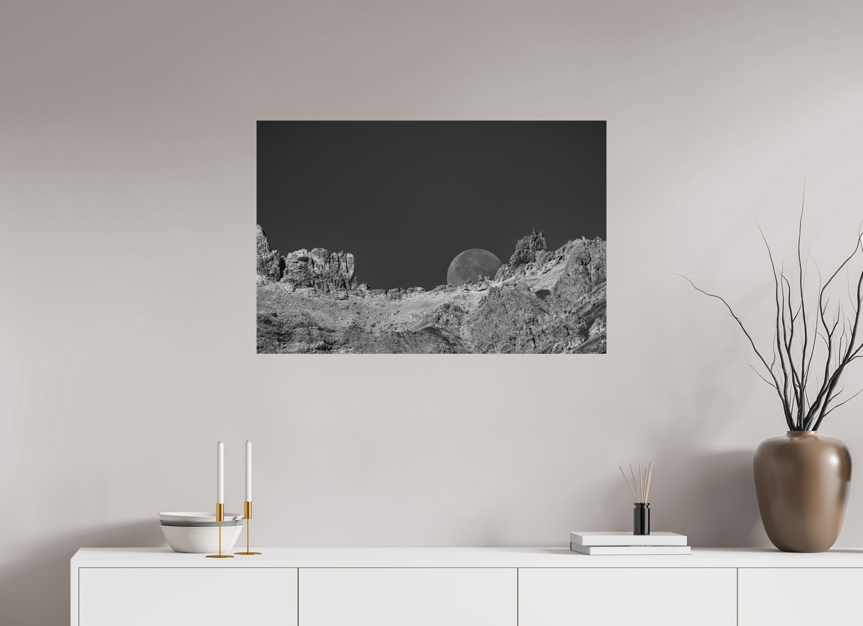 90 x 60 cm, Tirage Fine Art mat Berceau de lune