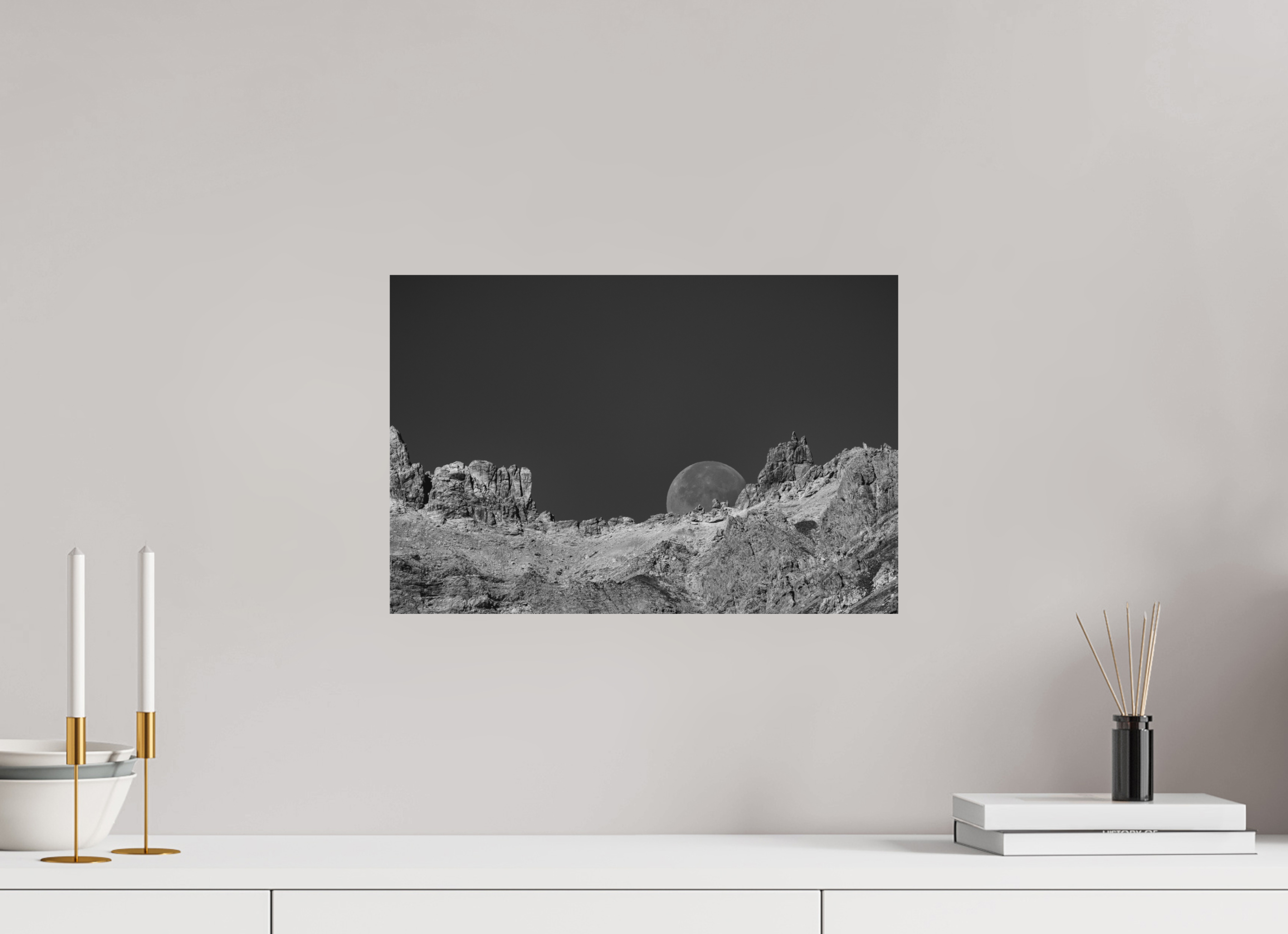 45 x 30 cm, Tirage Fine Art mat Berceau de lune