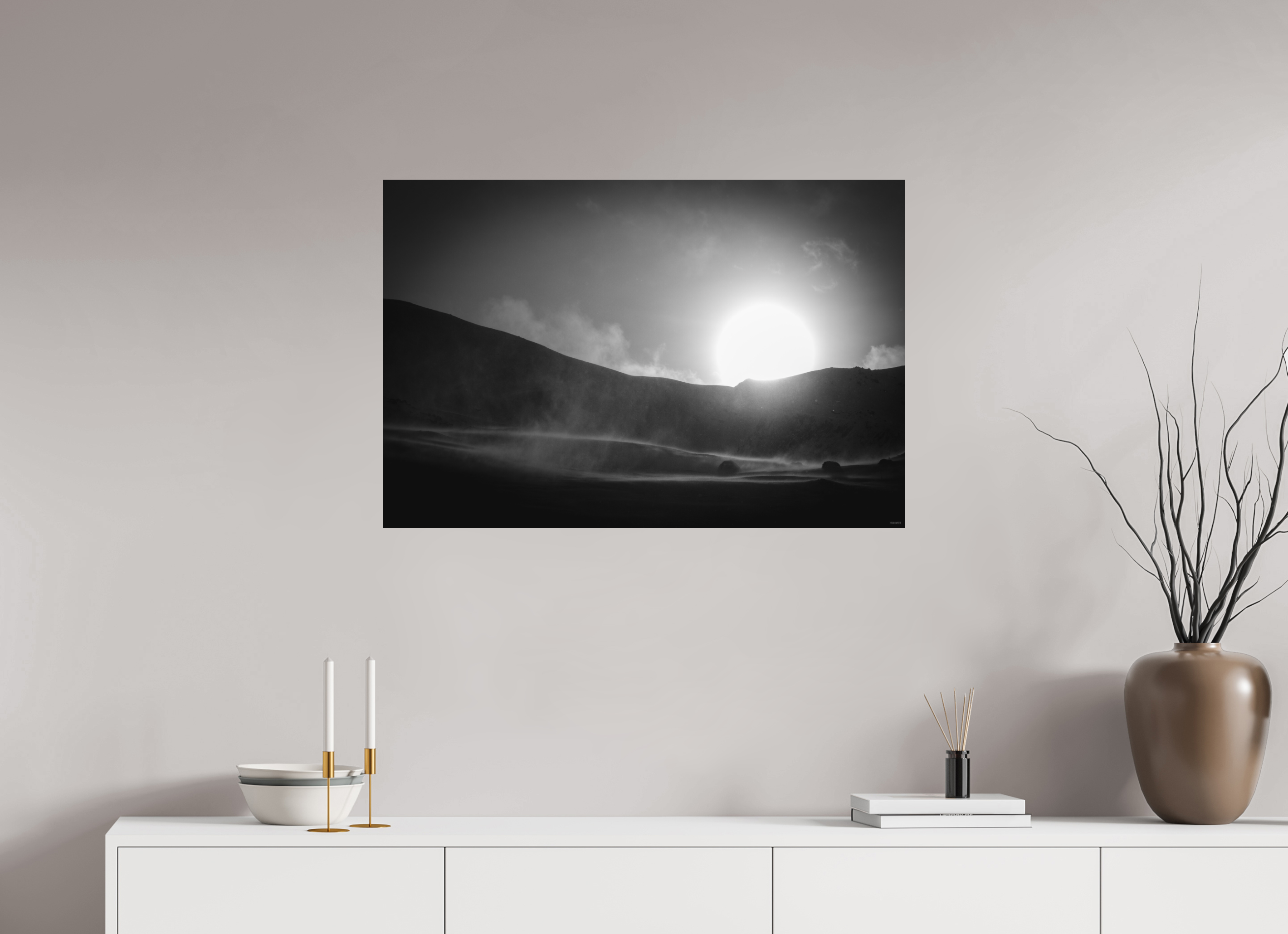 90 x 60 cm, Tirage Fine Art mat Poussière