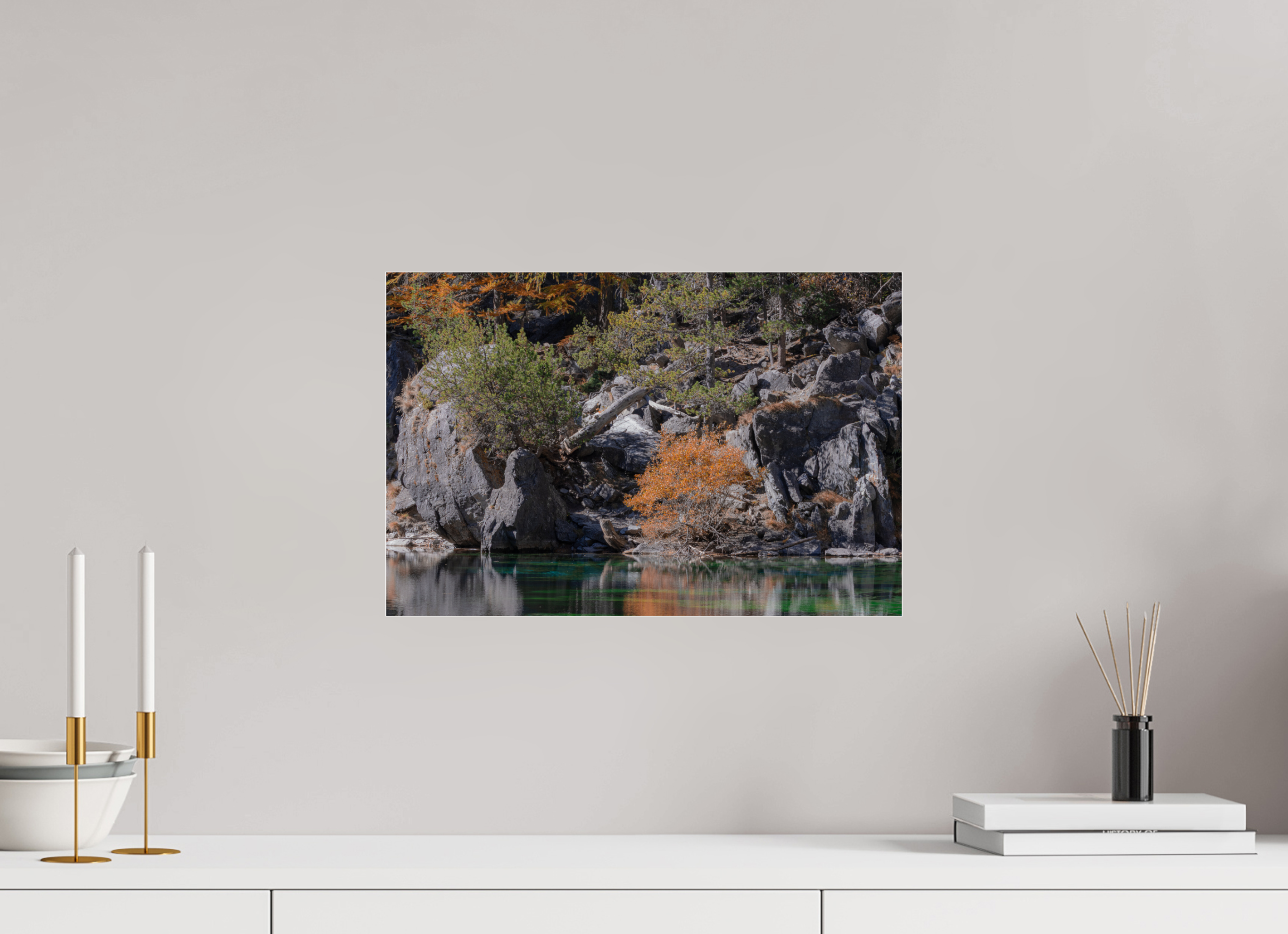 45 x 30 cm, Dibond verre brillant 2mm Sous la surface