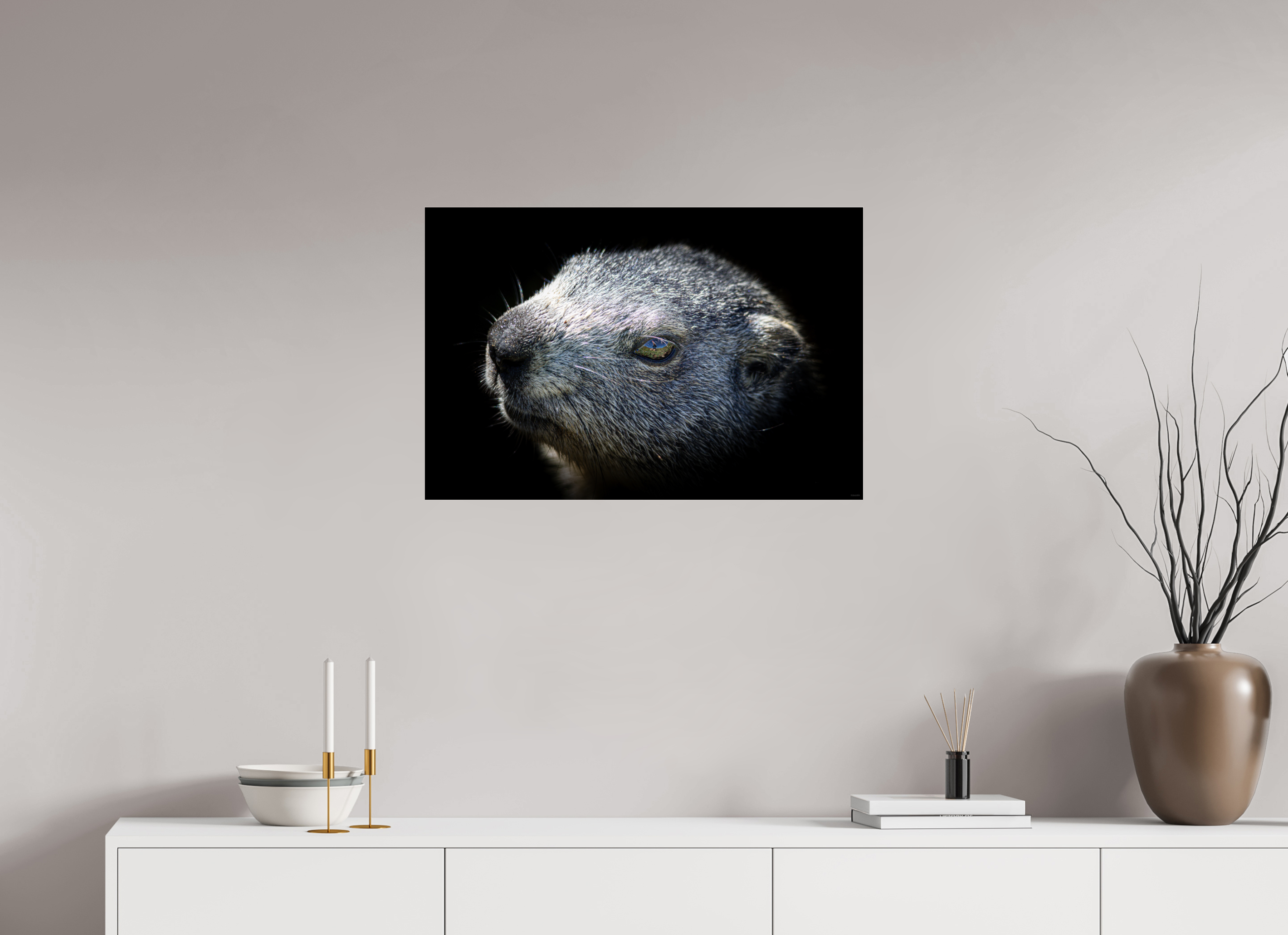 75 x 50 cm, Dibond verre brillant 2mm Regard