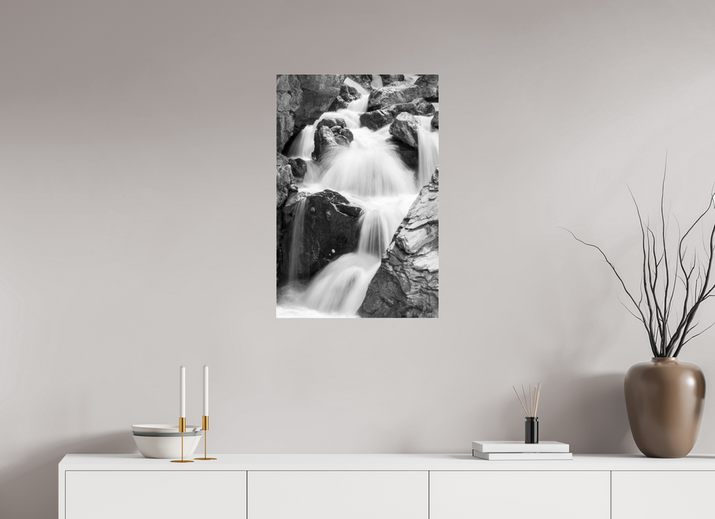 50 x 75 cm, Dibond verre brillant 2mm Les fils du temps