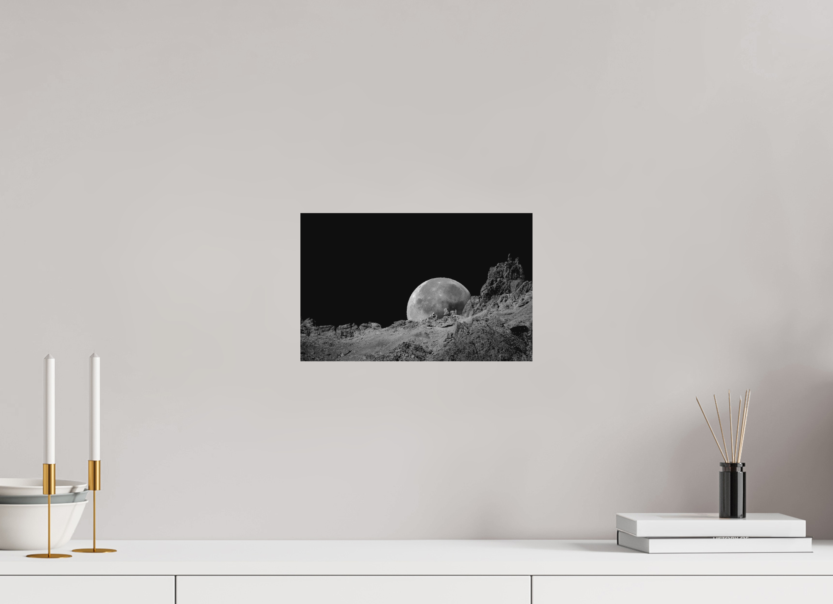31,3 x 20 cm, Impression directe mat sur panneau aluminium Berceau de lune