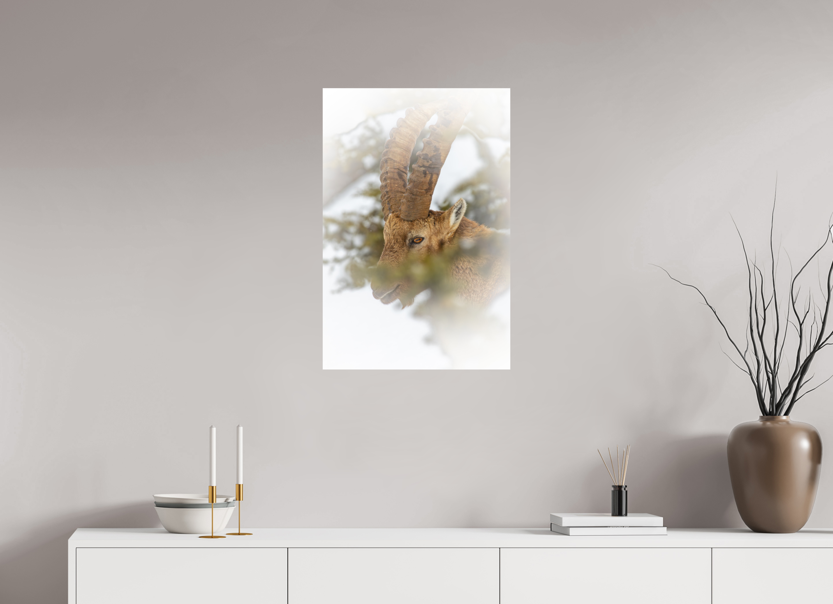 50 x 75 cm, Tirage Fine Art mat Présence voilée