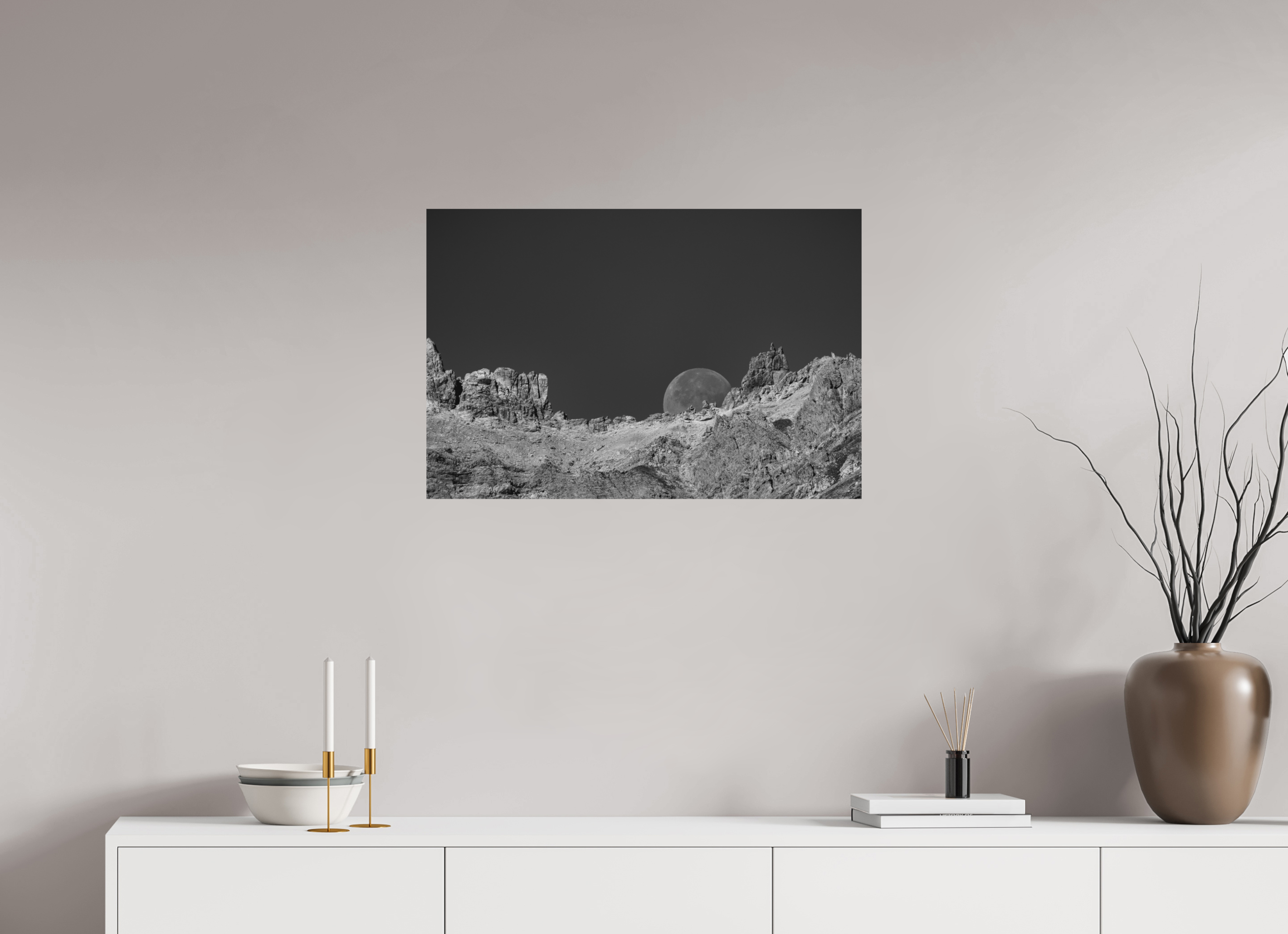 75 x 50 cm, Tirage Fine Art mat Berceau de lune