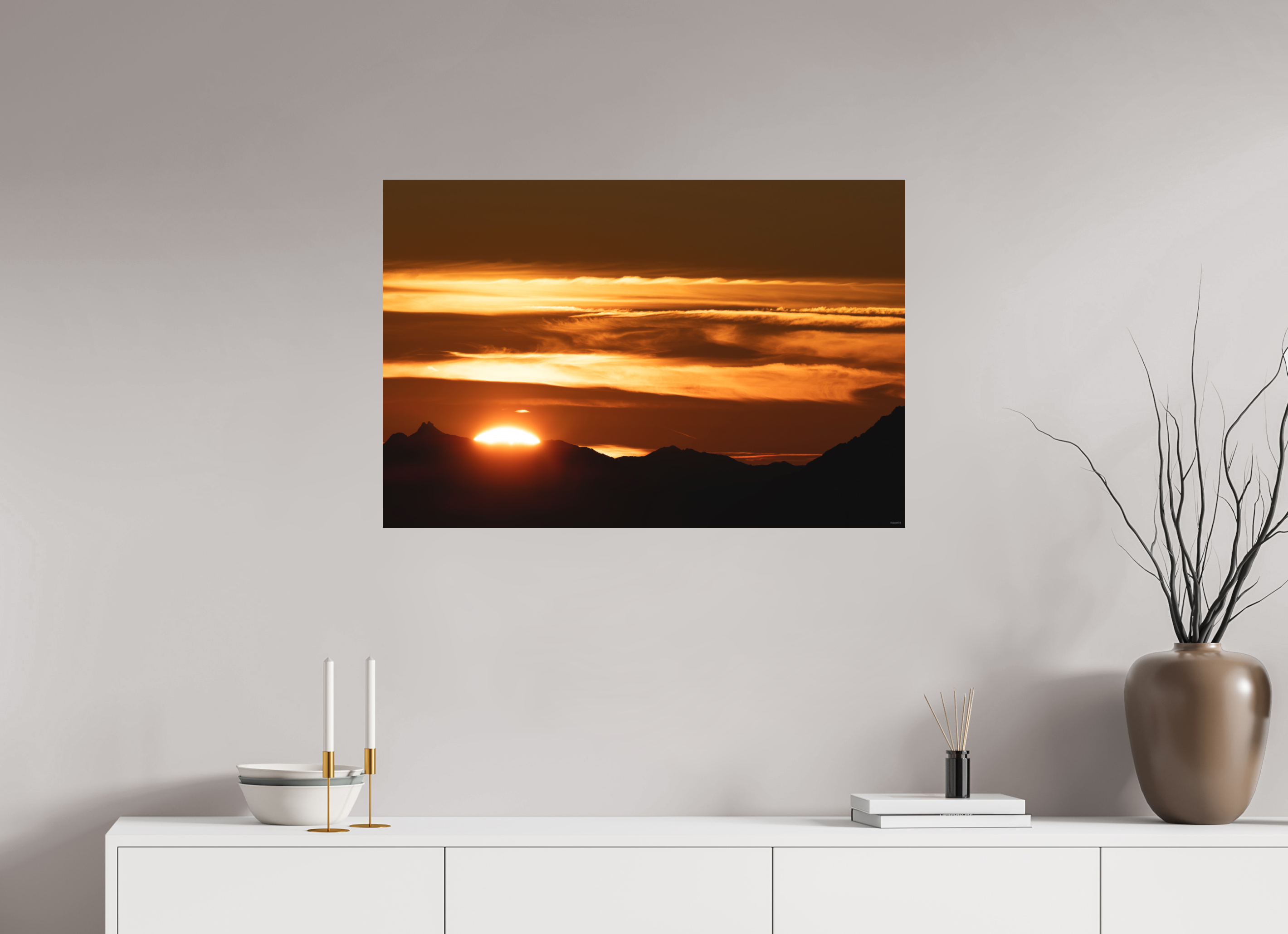90 x 60 cm, Tirage Fine Art mat Velours solaires