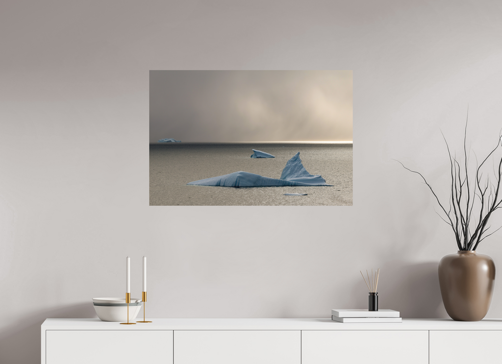 90 x 60 cm, Tirage Fine Art mat Lueurs froides