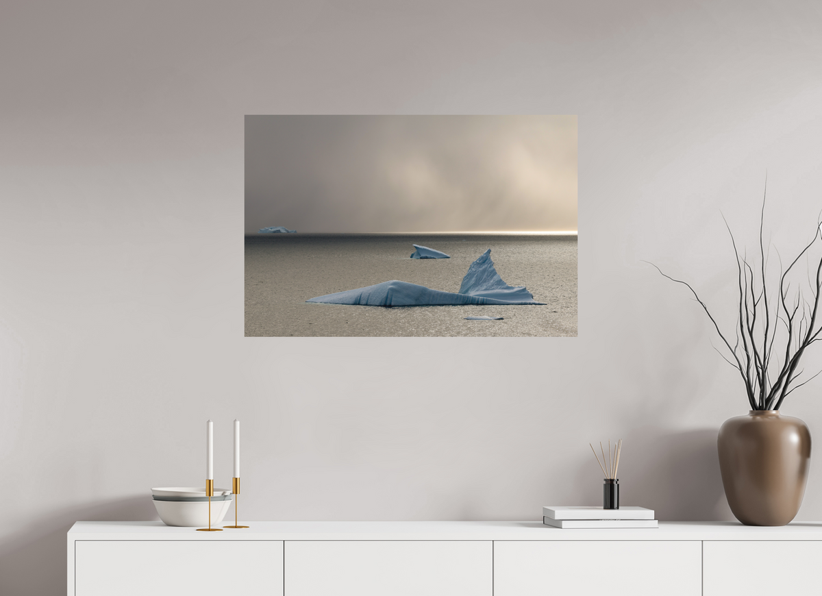 90 x 60 cm, Tirage Fine Art mat Lueurs froides