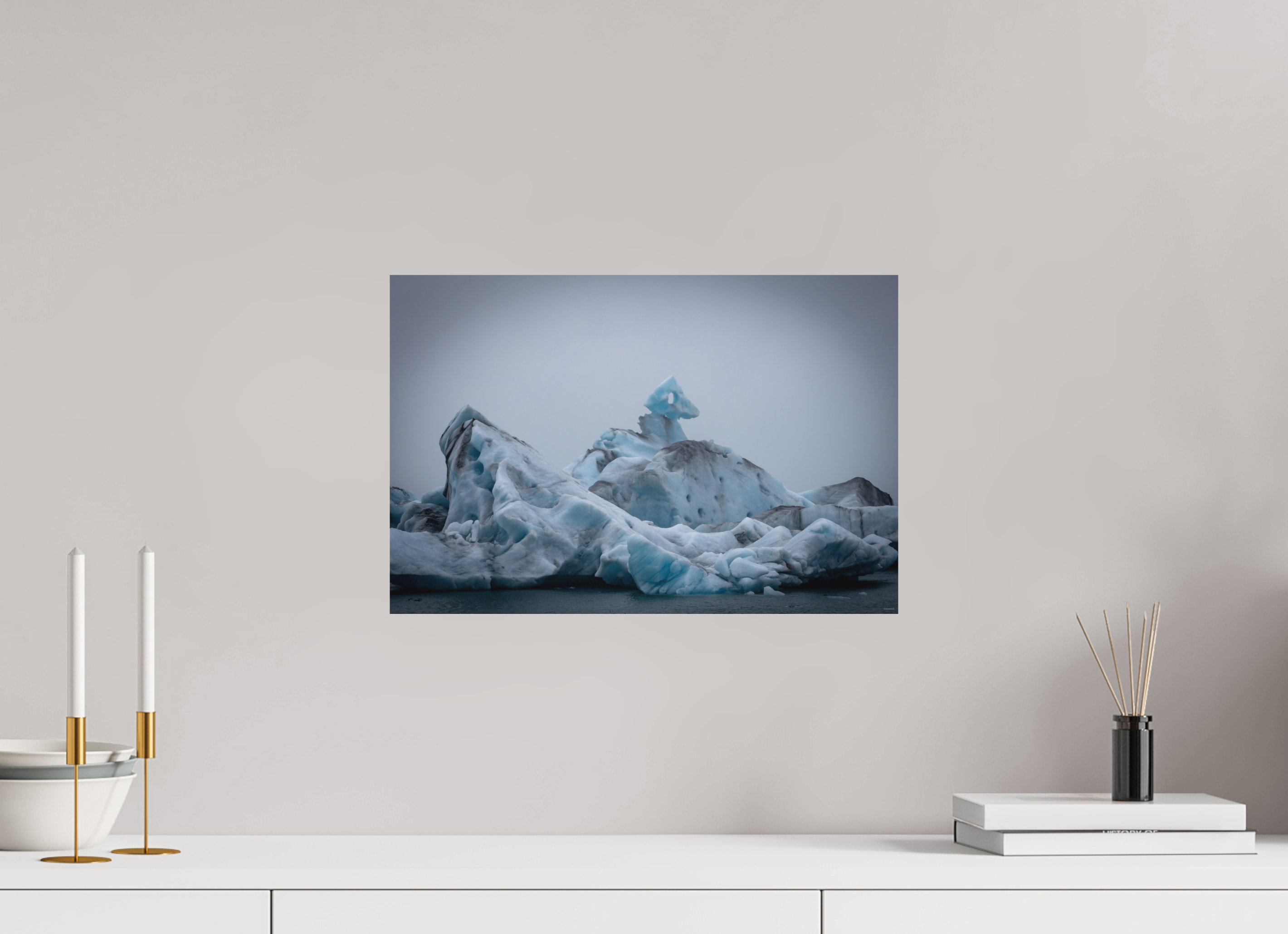 45 x 30 cm, Tirage Fine Art mat Sculpture glaciaire