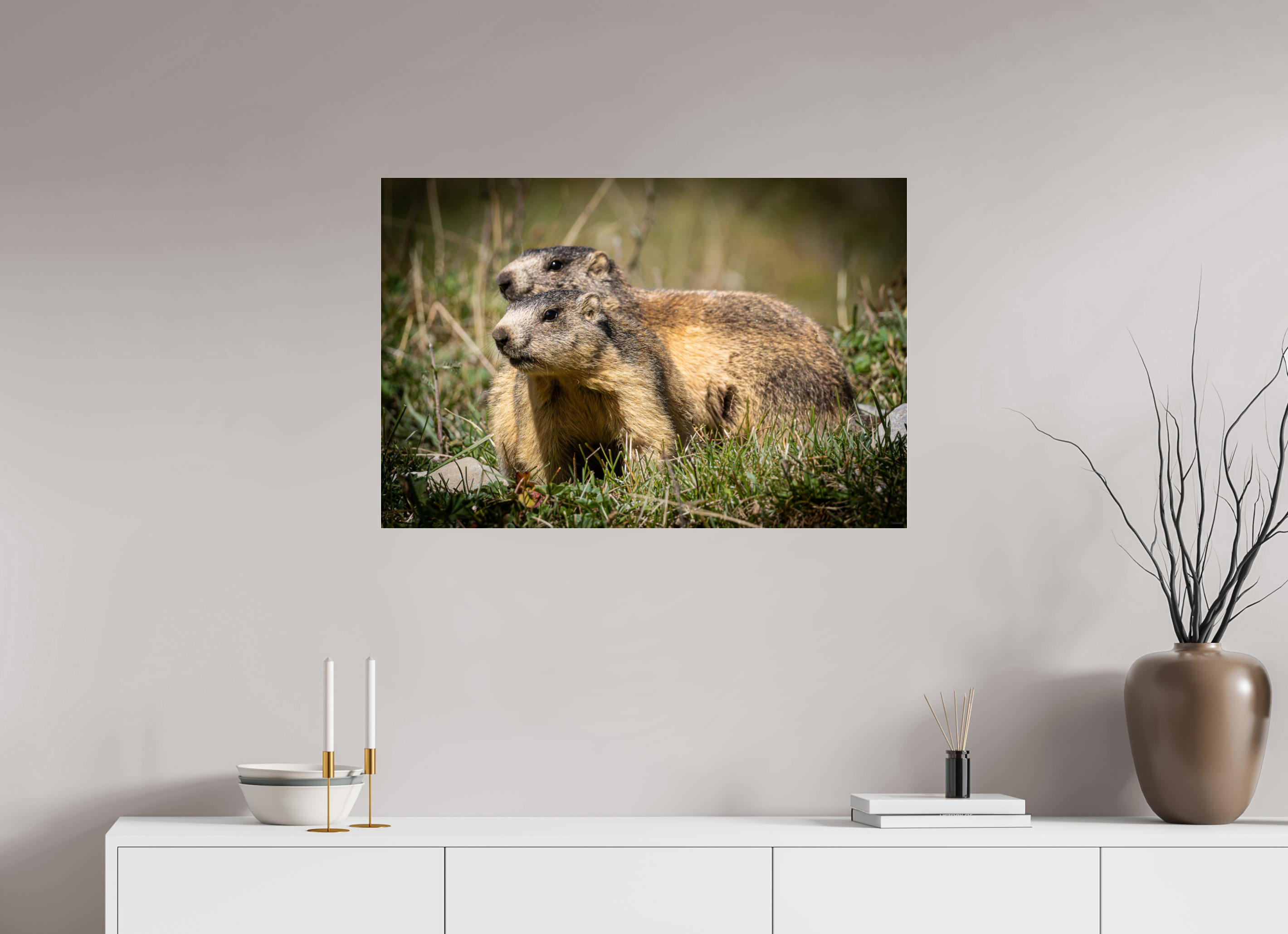 90 x 60 cm, Dibond verre brillant 2mm bruno